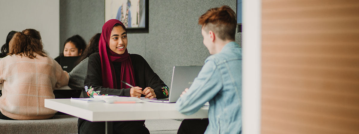 Students in study area