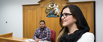 School of Law - About Us - Our Facilities 341x139 - Law courtroom