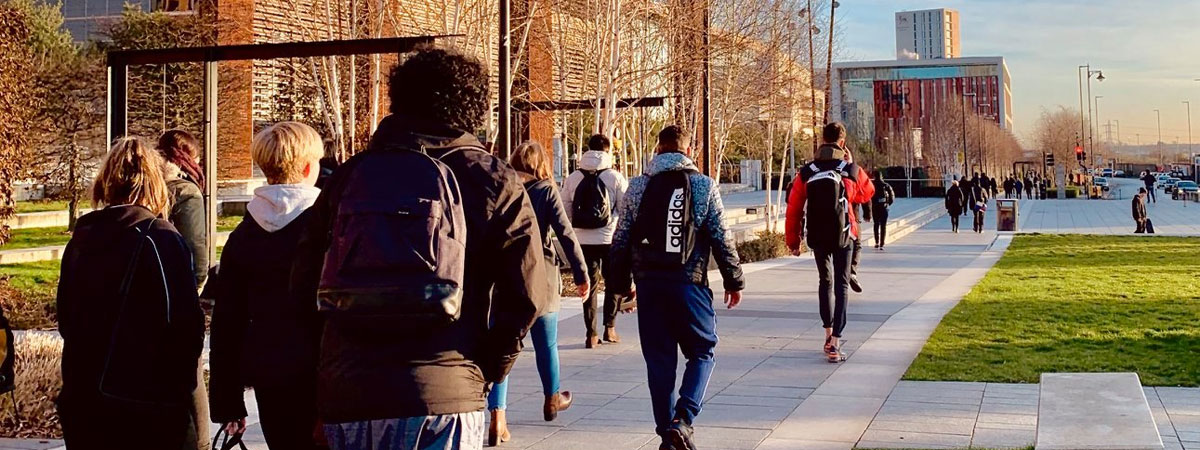 Students on campus