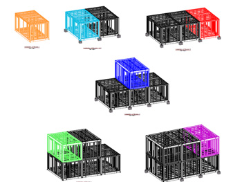 Diagram of modular house construction