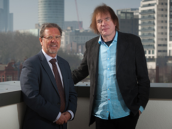 Julian Lloyd Webber with Vice-Chancellor Cliff Allan Julian Lloyd Webber and Cliff Allan