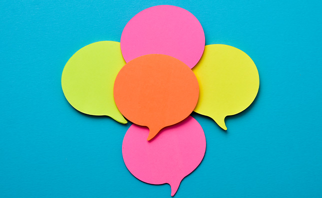 Speech bubble postits