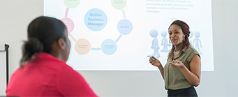 Management and Finance Image 341x139 - Women at a presentation